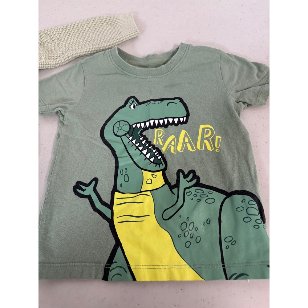 Disney Lion King Simba Sweater & Pixar Dinosaur T-Shirt Bundle Kids Green 12-36M - Picture 2 of 8